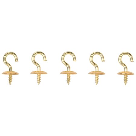 PROSOURCE Cup Hook Solid Brass 1/2In 5Pc LR-381-PS
